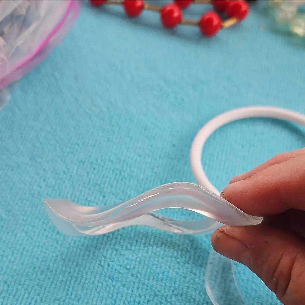 VTG Bangles Clear Lucite 2 Embedded 1 White Spacer 1 Frosted Wavy 1 Triangle 5pc